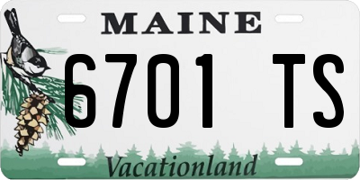 ME license plate 6701TS