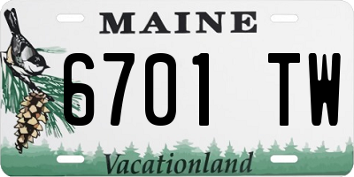 ME license plate 6701TW