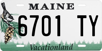 ME license plate 6701TY