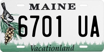 ME license plate 6701UA