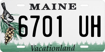 ME license plate 6701UH