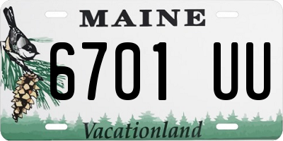 ME license plate 6701UU