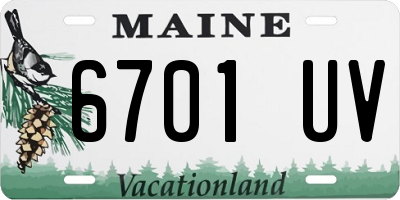 ME license plate 6701UV