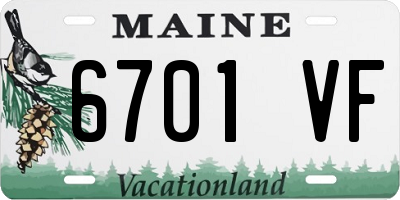 ME license plate 6701VF