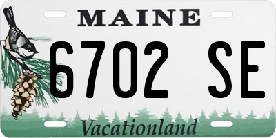 ME license plate 6702SE