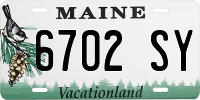 ME license plate 6702SY