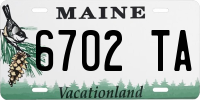 ME license plate 6702TA