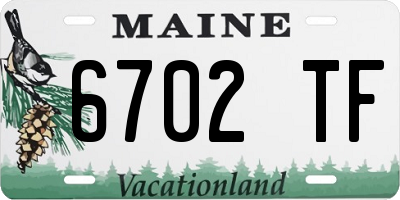 ME license plate 6702TF