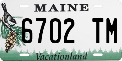 ME license plate 6702TM