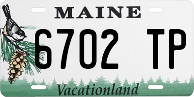 ME license plate 6702TP