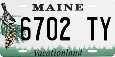 ME license plate 6702TY