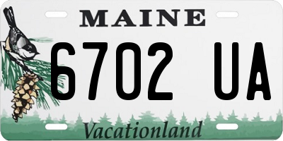 ME license plate 6702UA