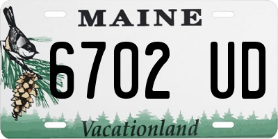 ME license plate 6702UD
