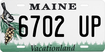 ME license plate 6702UP