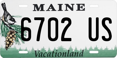 ME license plate 6702US