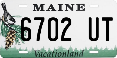 ME license plate 6702UT