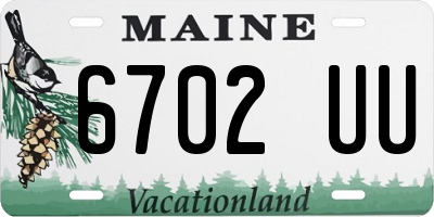 ME license plate 6702UU