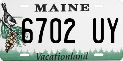 ME license plate 6702UY