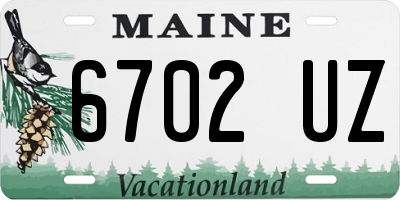 ME license plate 6702UZ