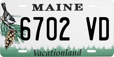 ME license plate 6702VD