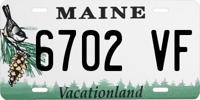 ME license plate 6702VF