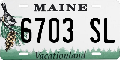 ME license plate 6703SL