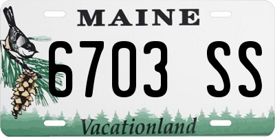 ME license plate 6703SS