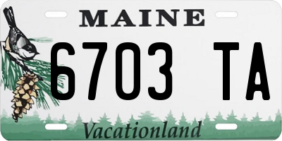 ME license plate 6703TA