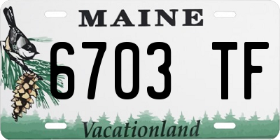 ME license plate 6703TF