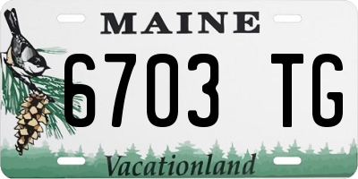ME license plate 6703TG