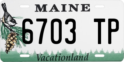 ME license plate 6703TP