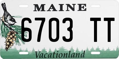 ME license plate 6703TT