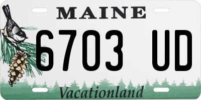 ME license plate 6703UD