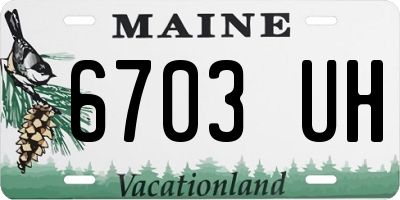ME license plate 6703UH