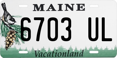 ME license plate 6703UL