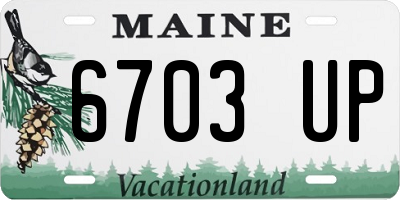 ME license plate 6703UP