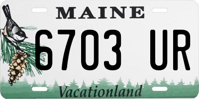 ME license plate 6703UR