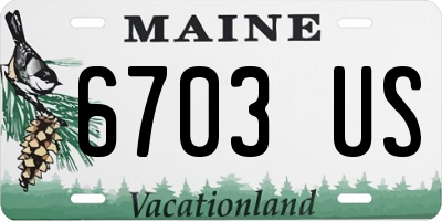 ME license plate 6703US