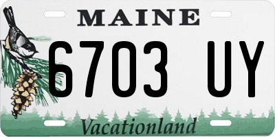 ME license plate 6703UY