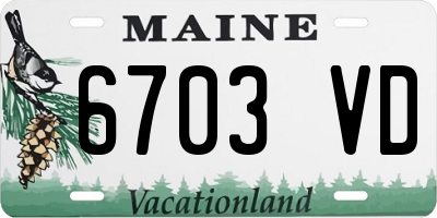 ME license plate 6703VD