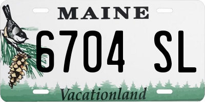 ME license plate 6704SL