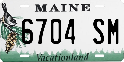 ME license plate 6704SM