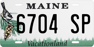 ME license plate 6704SP