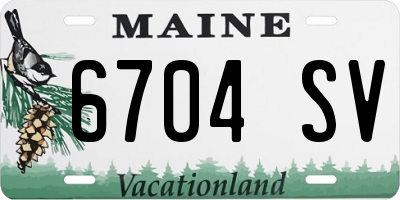 ME license plate 6704SV