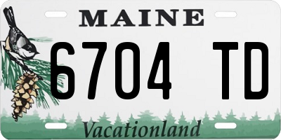ME license plate 6704TD