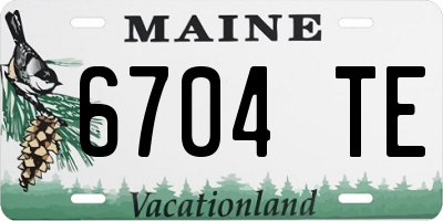 ME license plate 6704TE