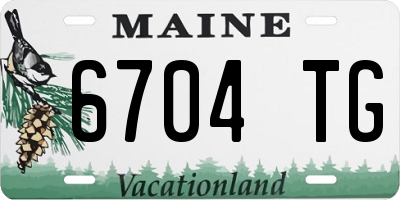 ME license plate 6704TG