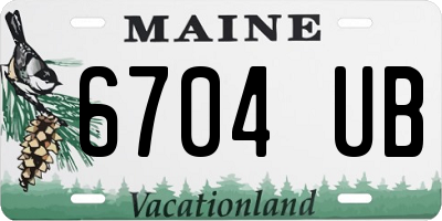 ME license plate 6704UB