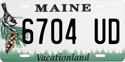 ME license plate 6704UD