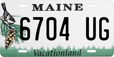 ME license plate 6704UG